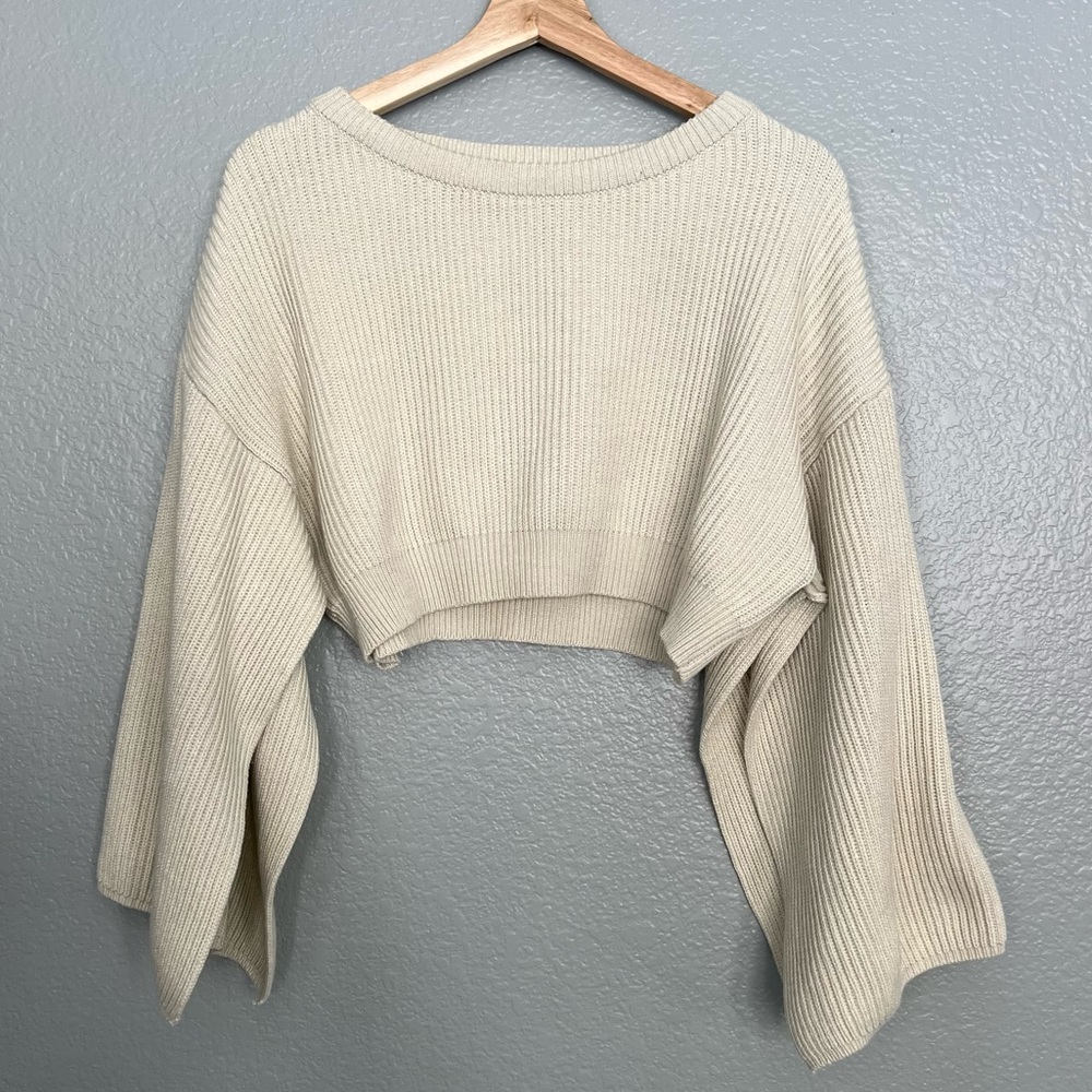 House of CB Cropped Ribbed Sweater